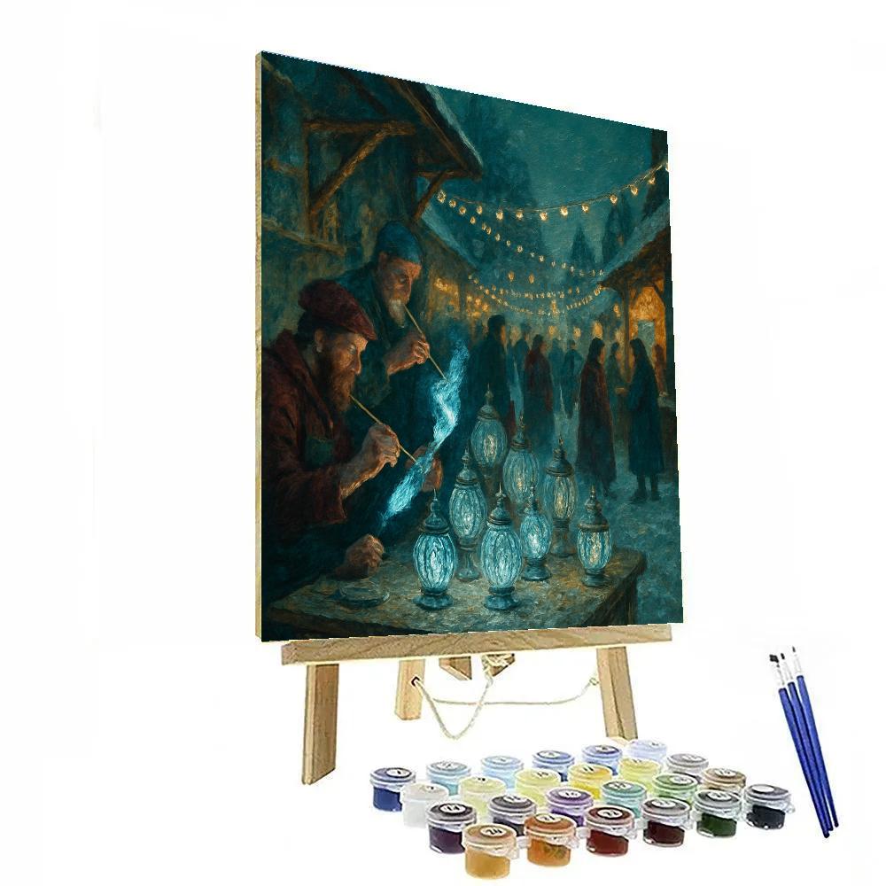 Frostfire Lantern Workshop paint by number