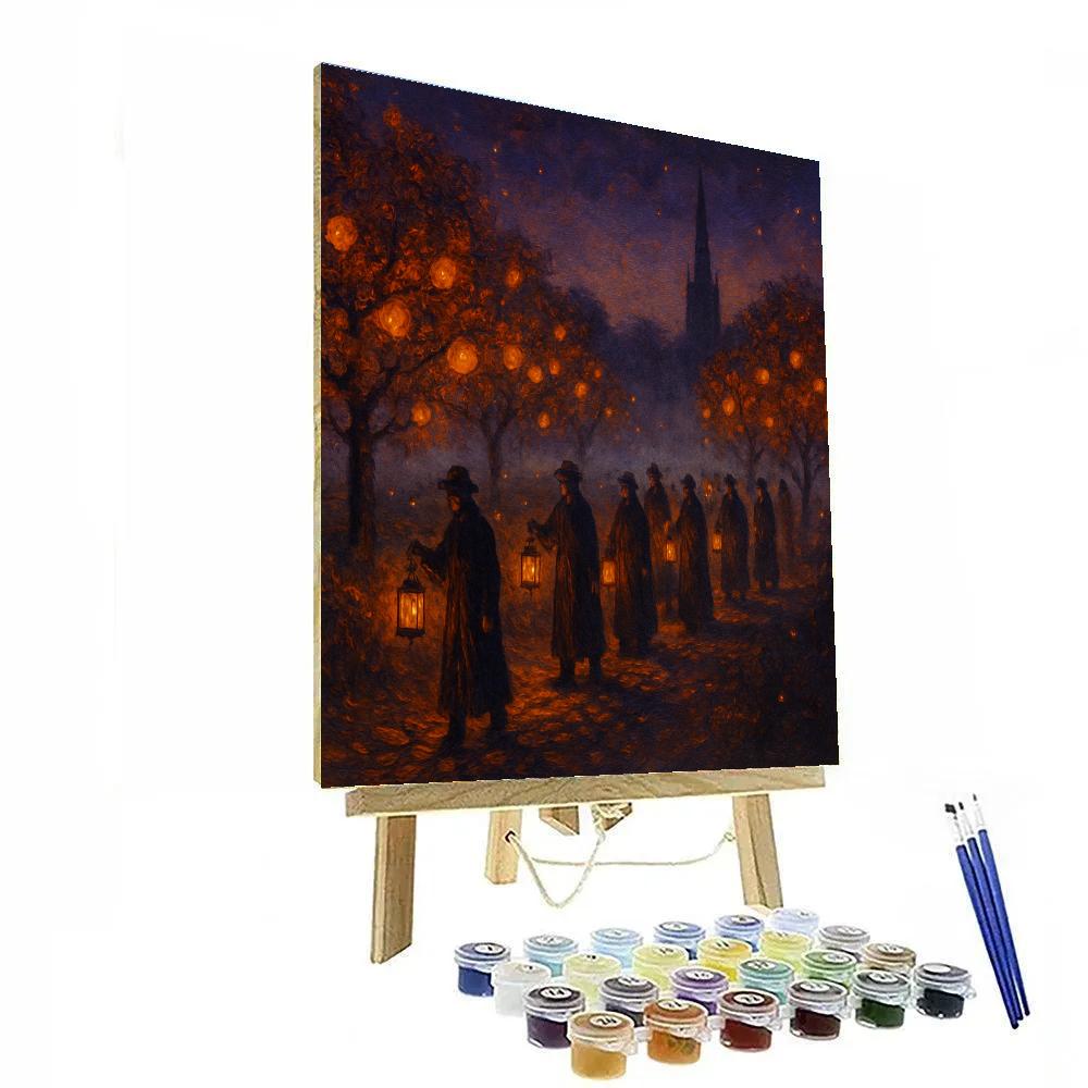 The Lantern Orchard Procession DIY paint by numbers