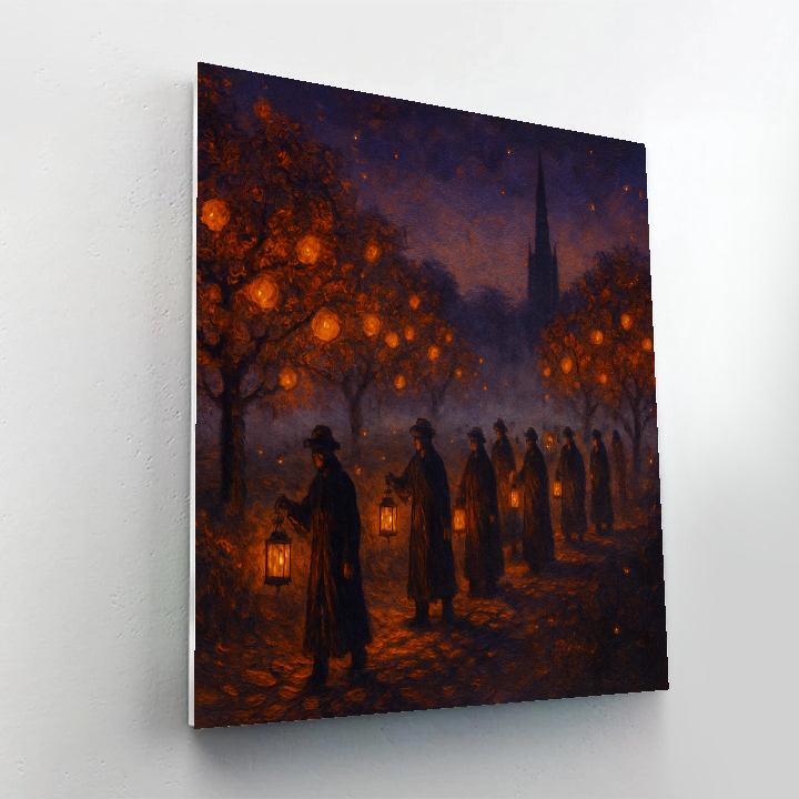 The Lantern Orchard Procession DIY paint by numbers