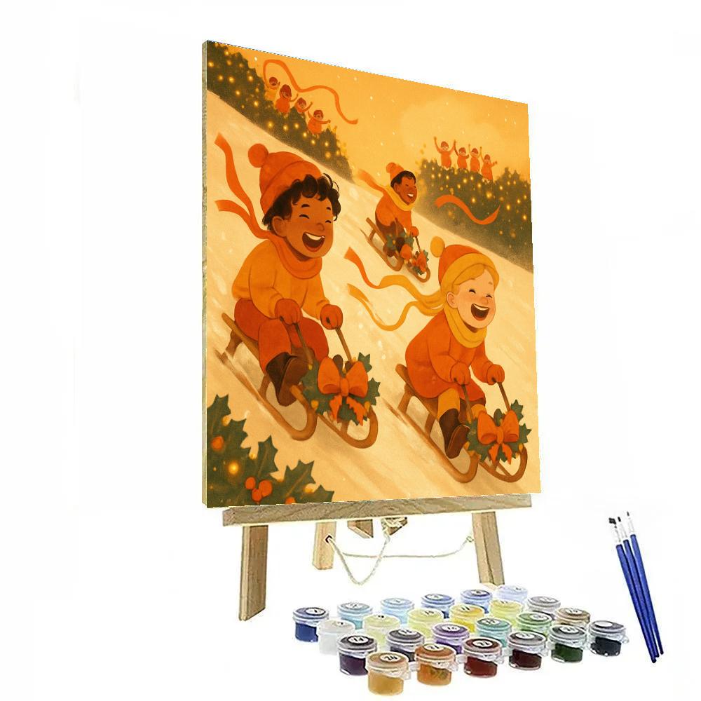 Holly Sleigh Hill Race Numbered painting kits