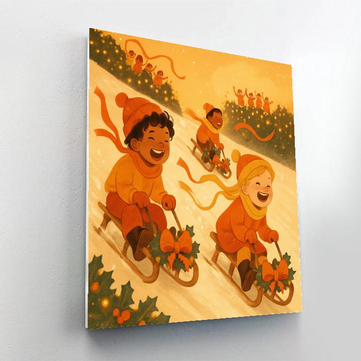 Holly Sleigh Hill Race Numbered painting kits