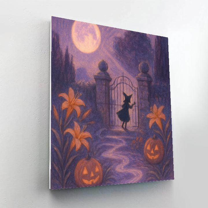 The Gibbous Garden Gate paint by number