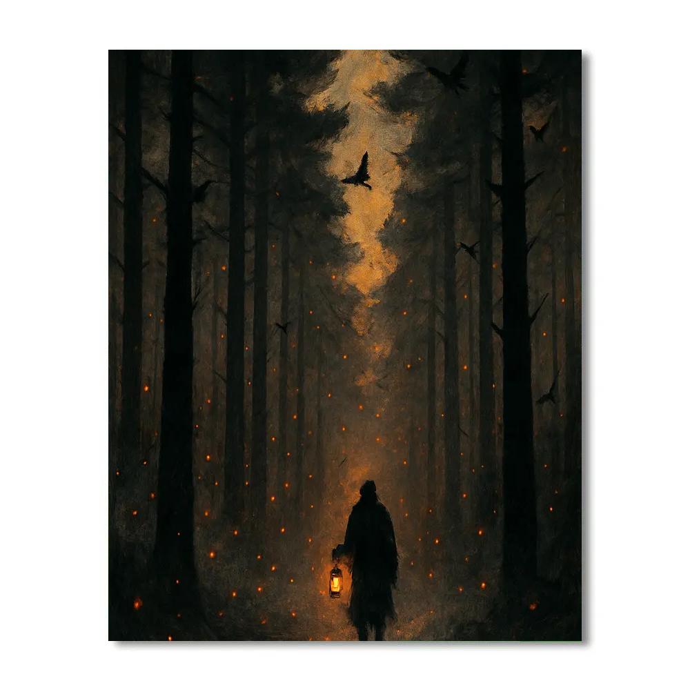 The Embered Path Of Echo Pines paint by numbers