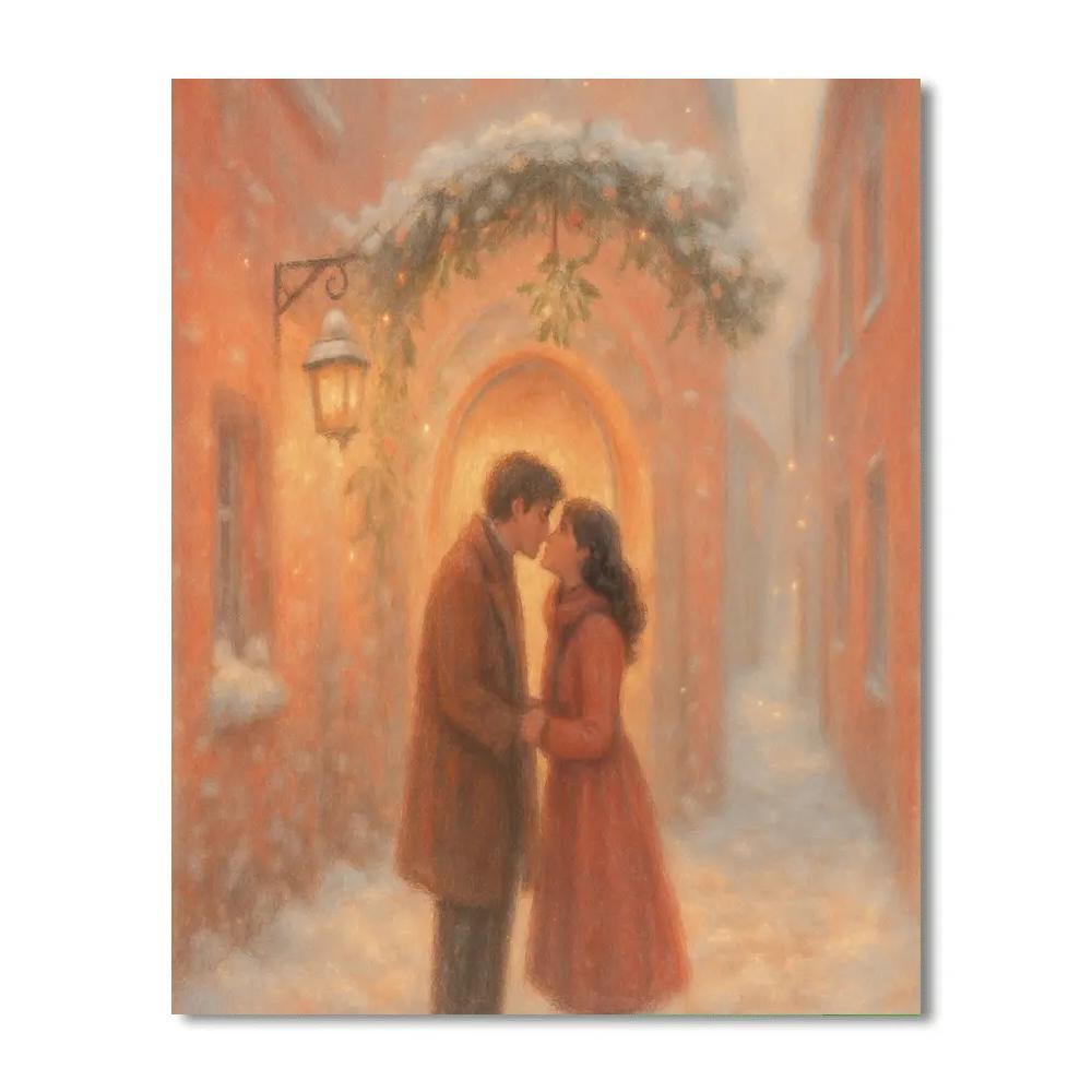 Mistletoe Alley Kiss paint by color