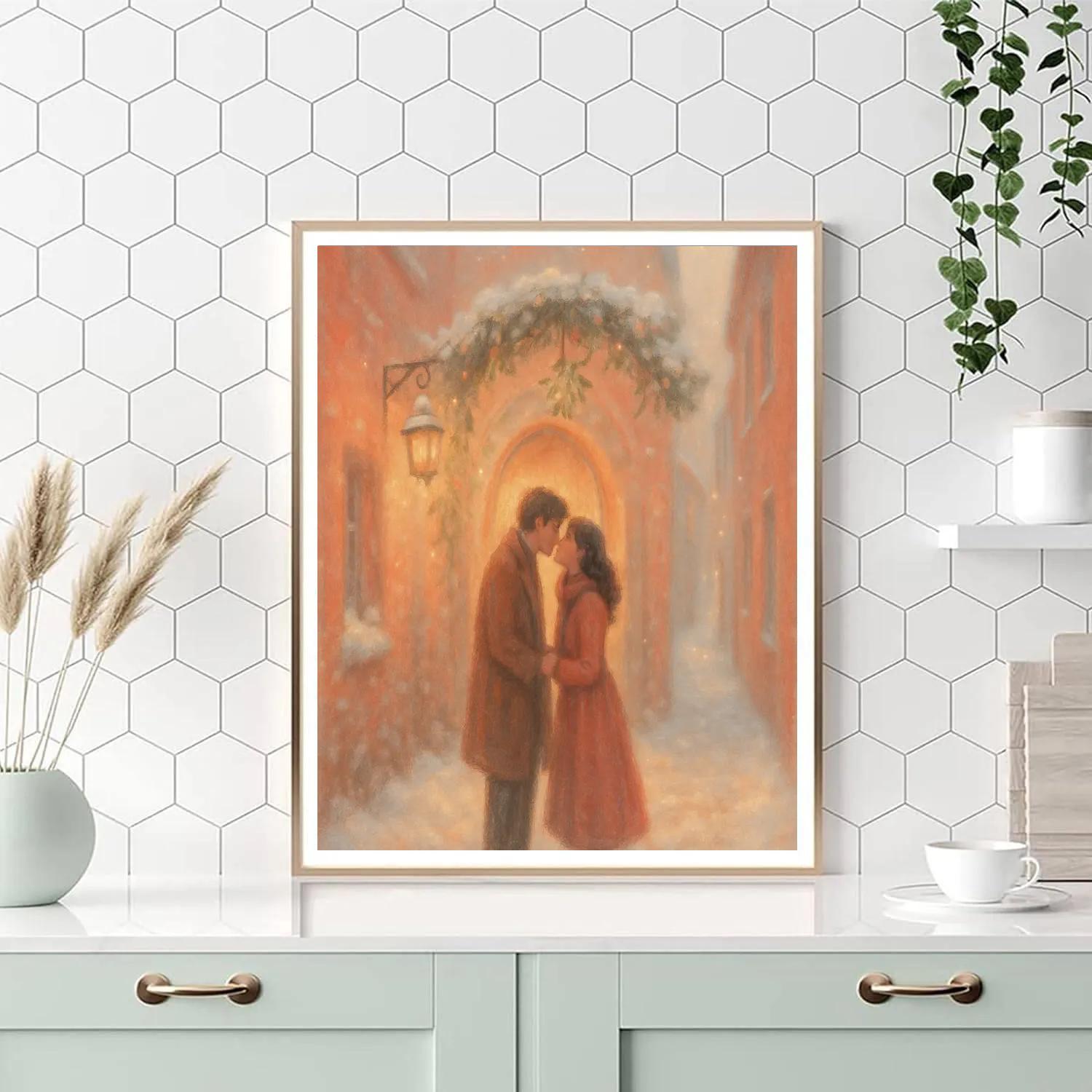 Mistletoe Alley Kiss paint by color
