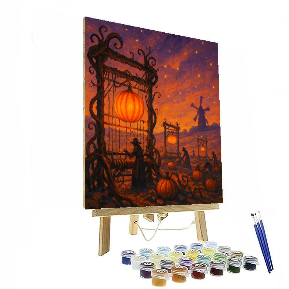 The Pumpkin Loom Fields Number painting