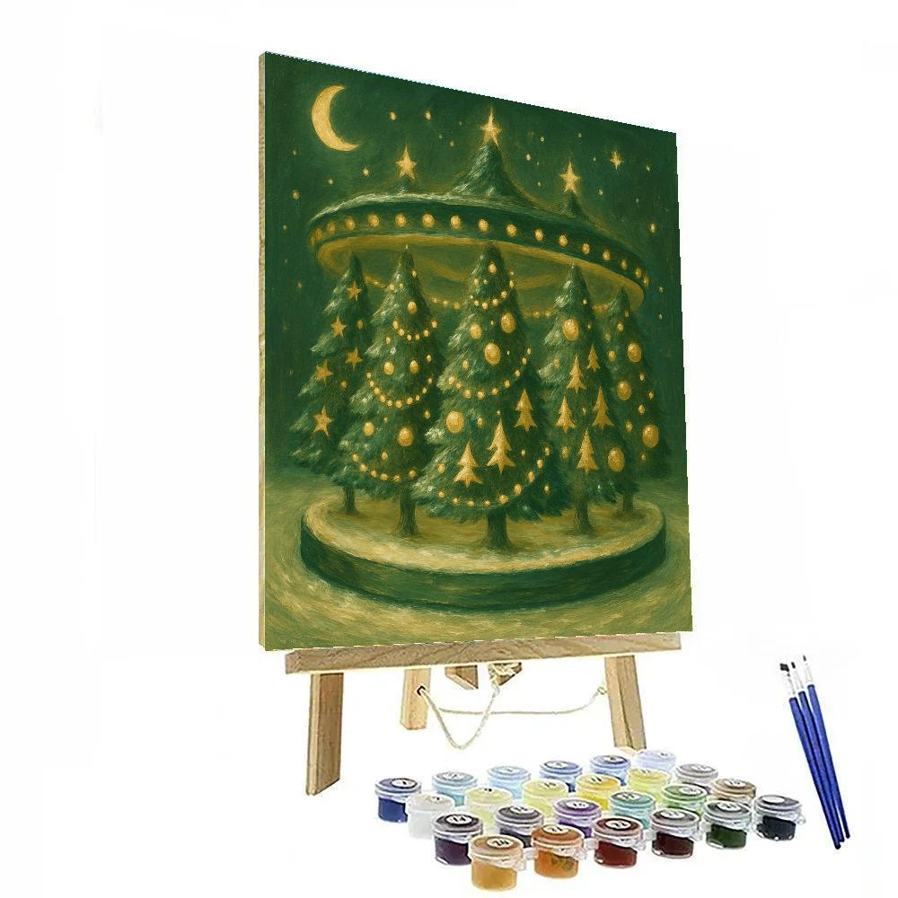 Carousel Of Evergreen Dreams Number painting