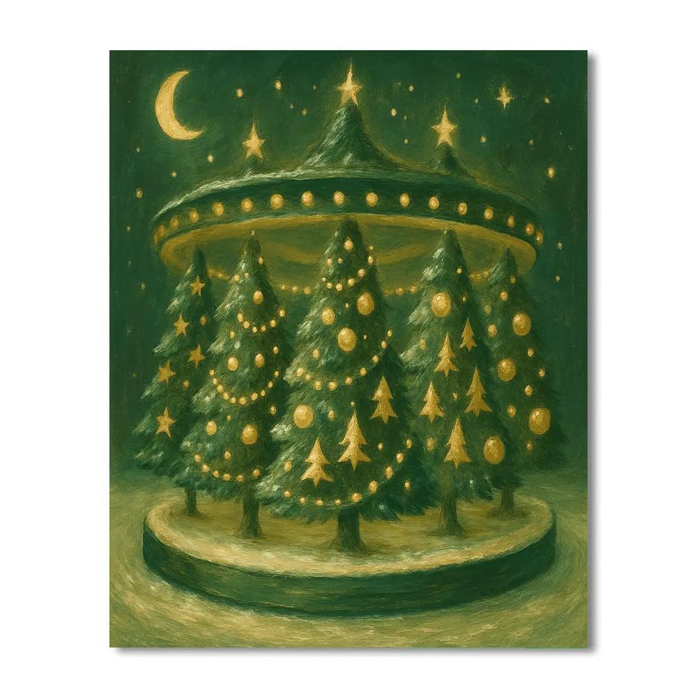 Carousel Of Evergreen Dreams Number painting