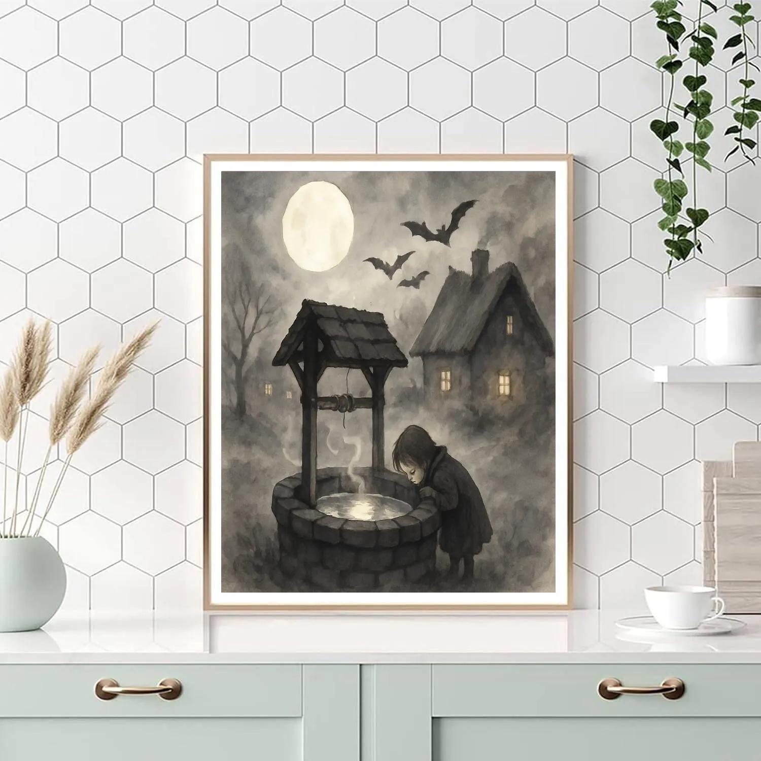 The Moon Well At Thatch Lane Painting by numbers kit