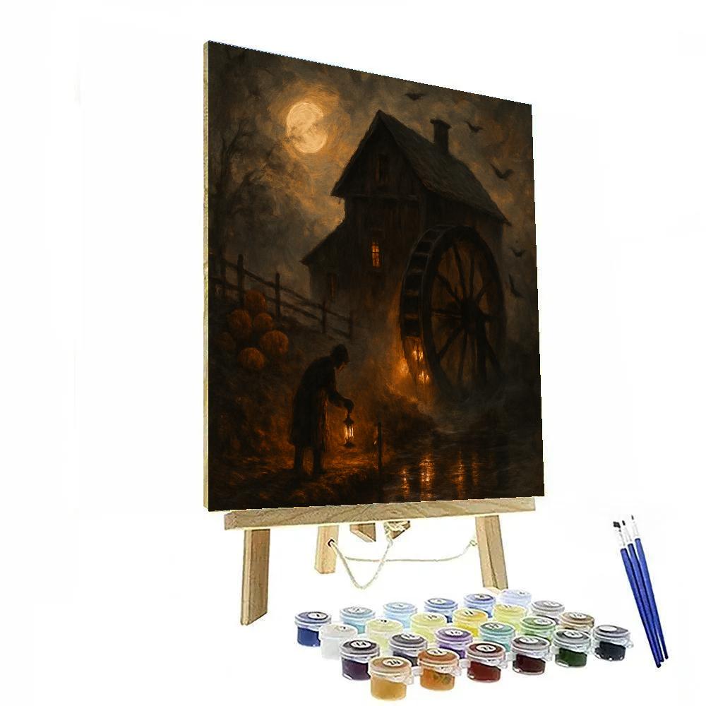 The Lantern Atop Black Hollow Mill DIY paint by numbers