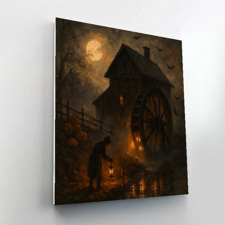 The Lantern Atop Black Hollow Mill DIY paint by numbers