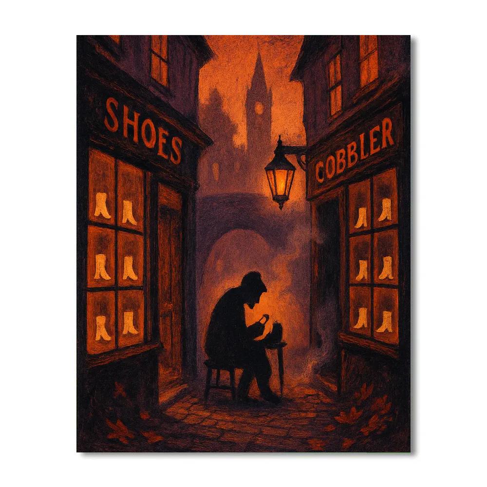 The Shrouded Cobbler Lane Paint by numbers art