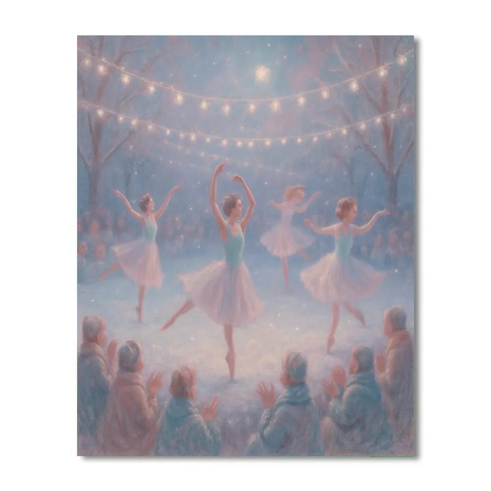 Snowflake Ballet Stage Number painting