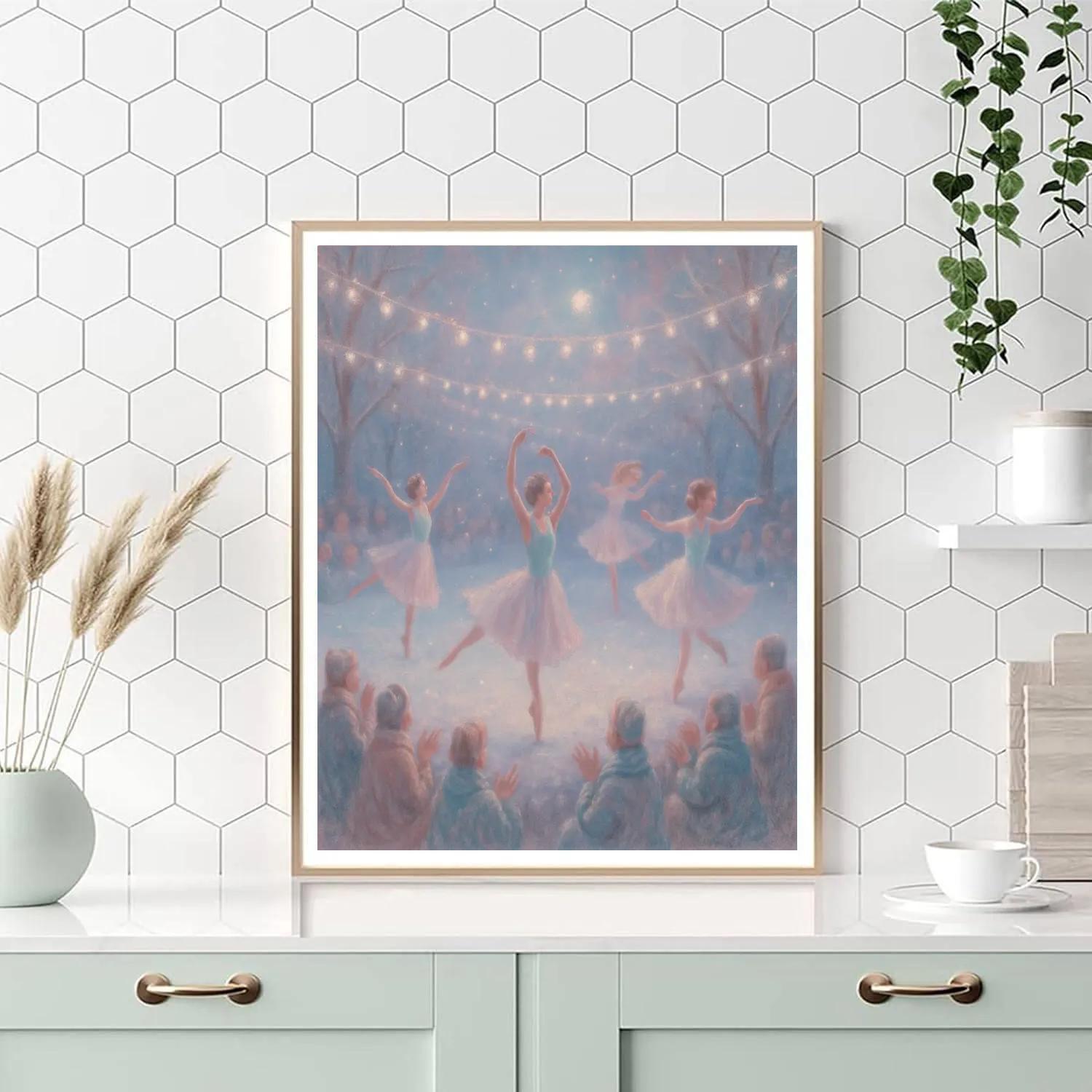 Snowflake Ballet Stage Number painting