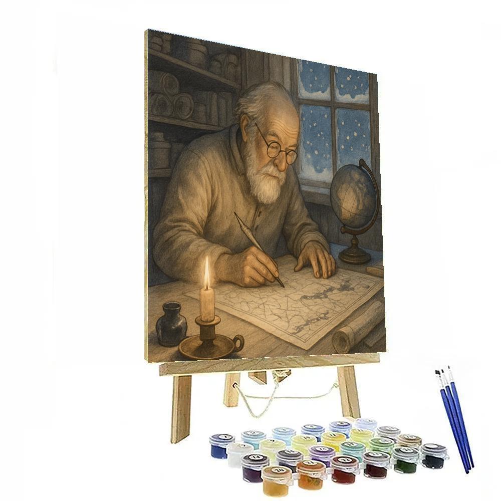 Midwinter Mapmakers Table Paint by numbers kits