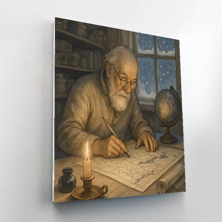 Midwinter Mapmakers Table Paint by numbers kits