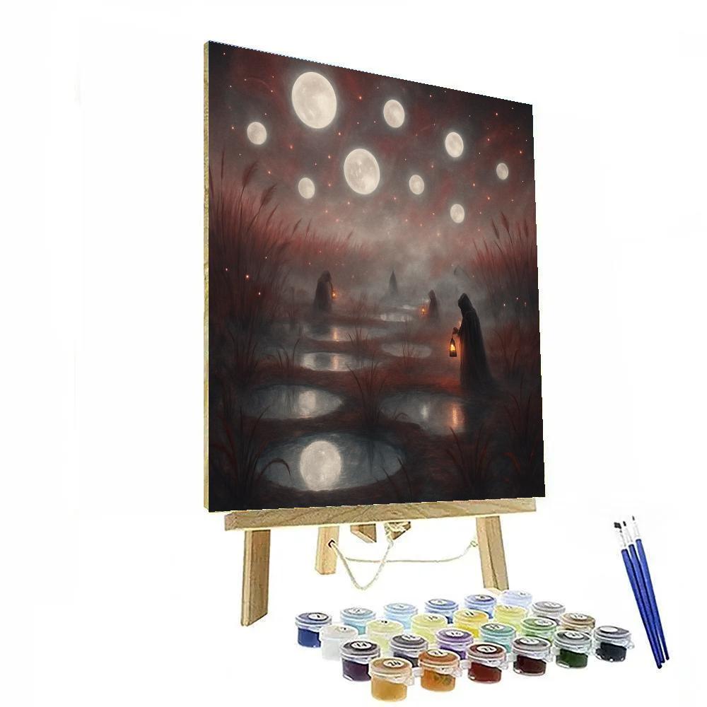 The Marsh Of Mirrored Moons Number painting