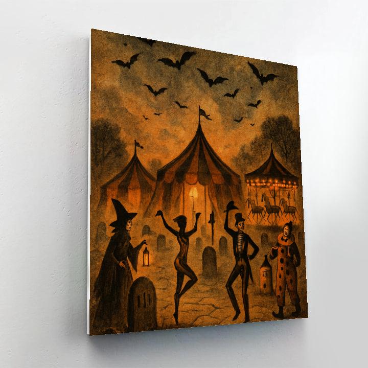 The Boneyard Lantern Circus paint by number