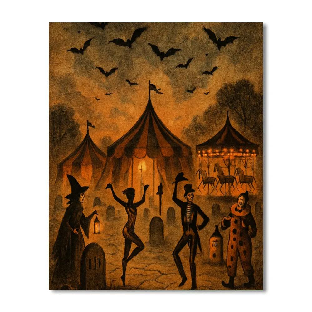 The Boneyard Lantern Circus paint by number