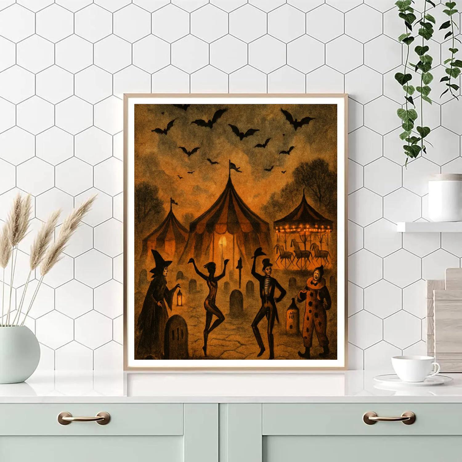 The Boneyard Lantern Circus paint by number