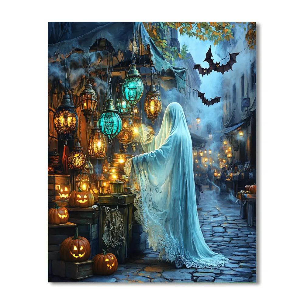 Haunted Lantern Market Numbered painting kits