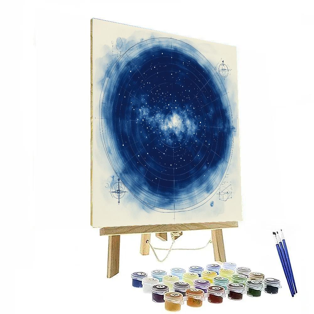 Leonardo Da Vinci Inspired Harmonic Constellations Number painting