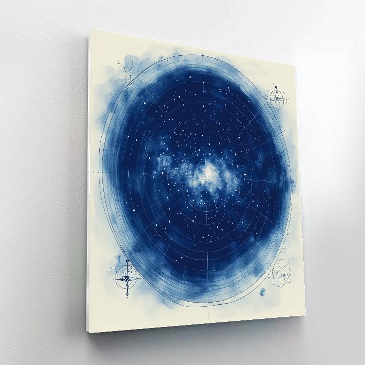 Leonardo Da Vinci Inspired Harmonic Constellations Number painting
