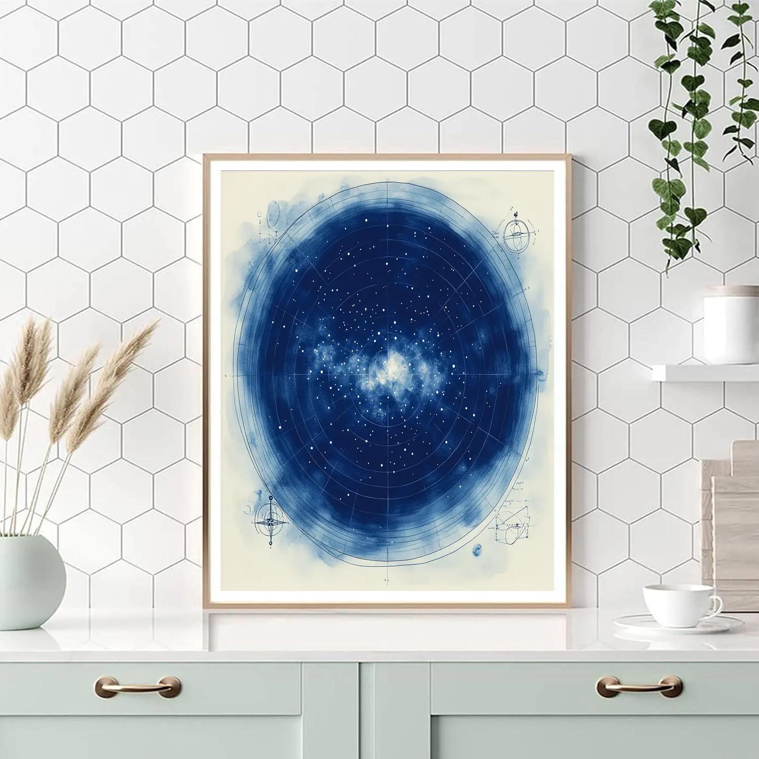 Leonardo Da Vinci Inspired Harmonic Constellations Number painting