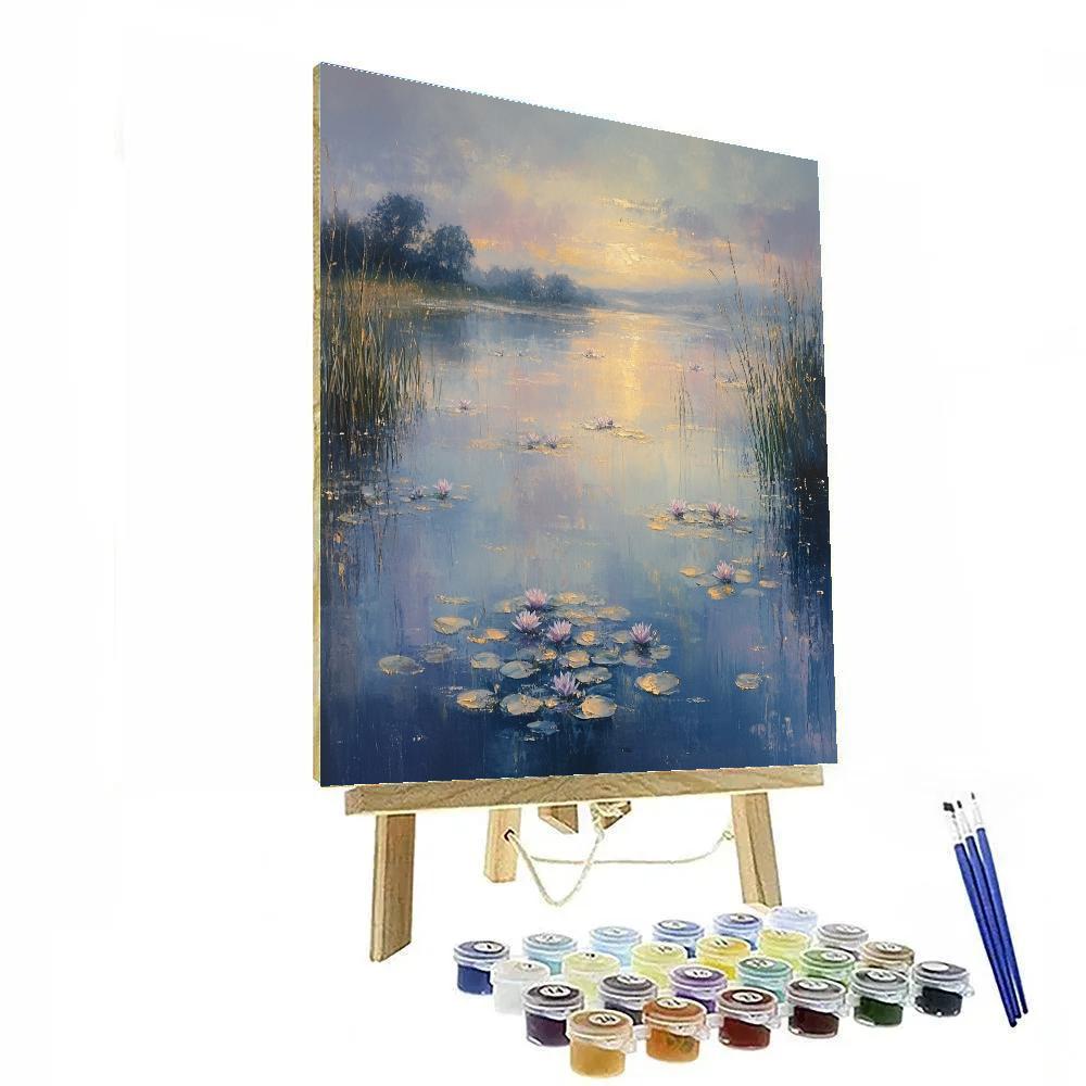 Monet Inspired Water Lilies At Dawn Paint by numbers kits