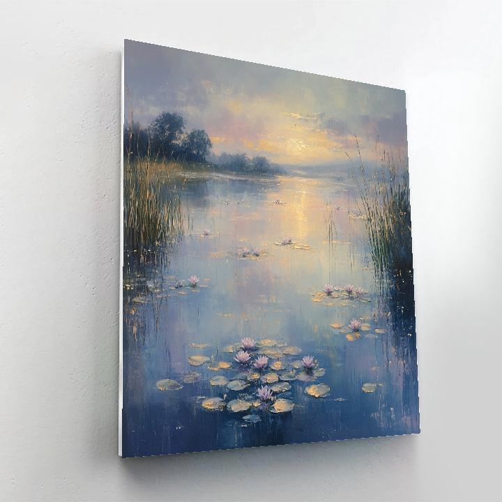 Monet Inspired Water Lilies At Dawn Paint by numbers kits