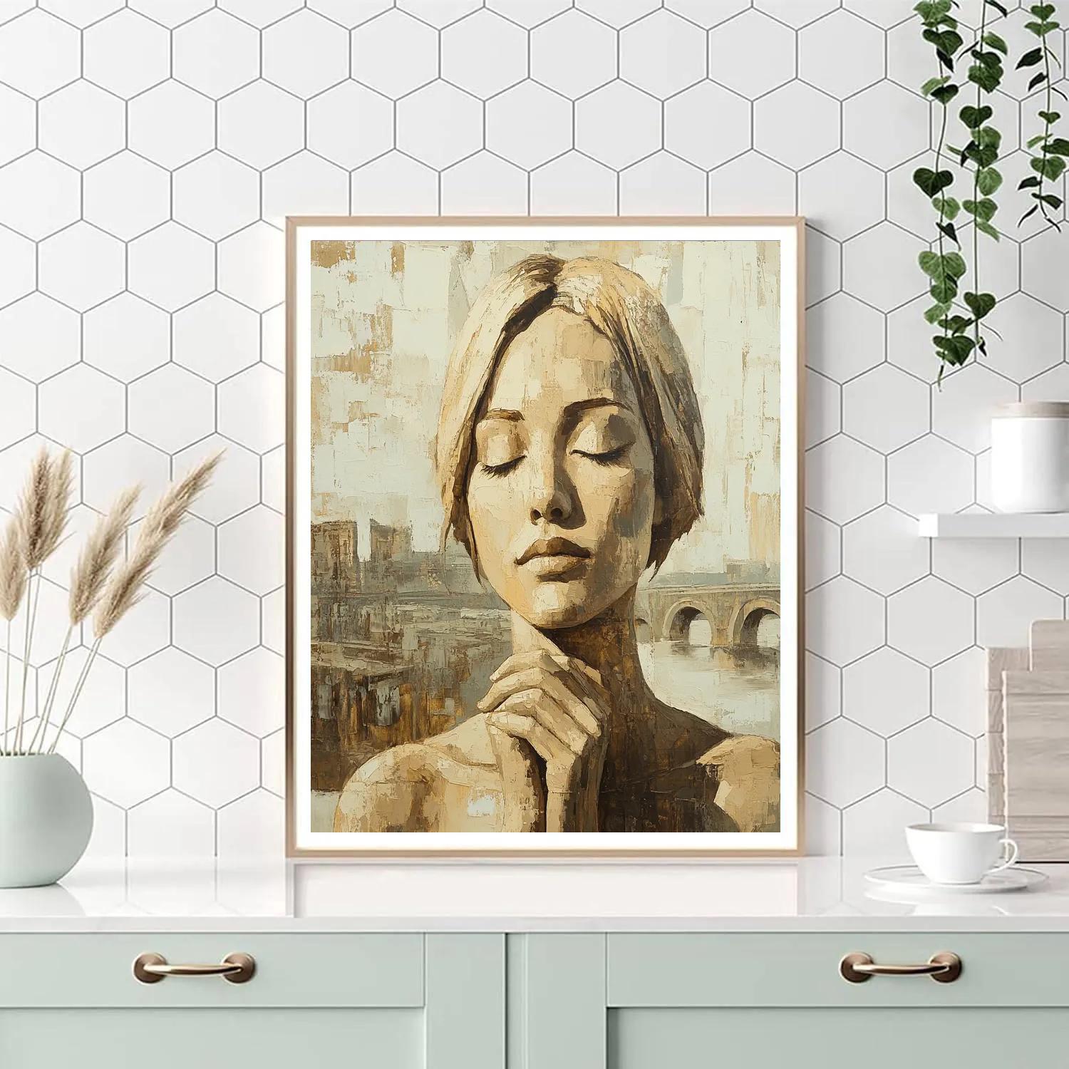 Leonardo Da Vinci Inspired Renaissance Portrait DIY paint by numbers