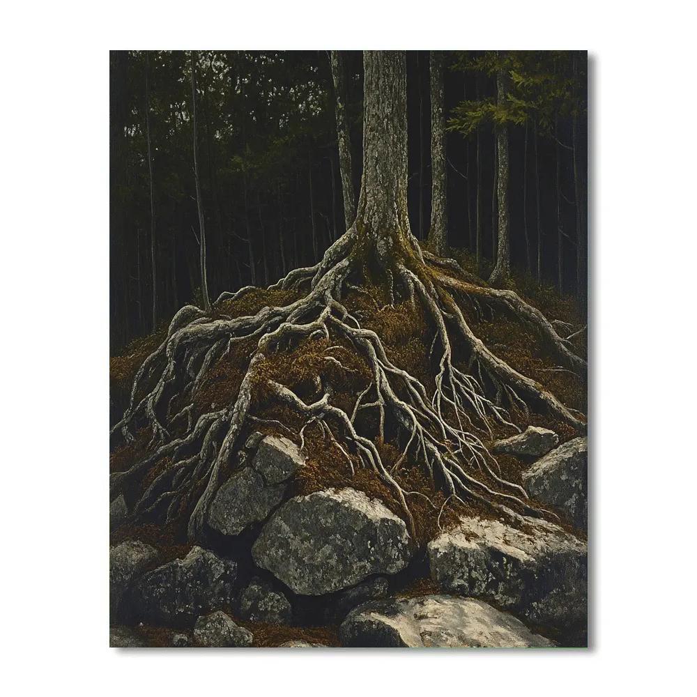 Arthur Lismer Inspired Tangled Roots And Forest Floor Paint by numbers kits