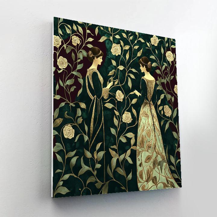 Klimt Inspired Golden Garden Numbered painting kits