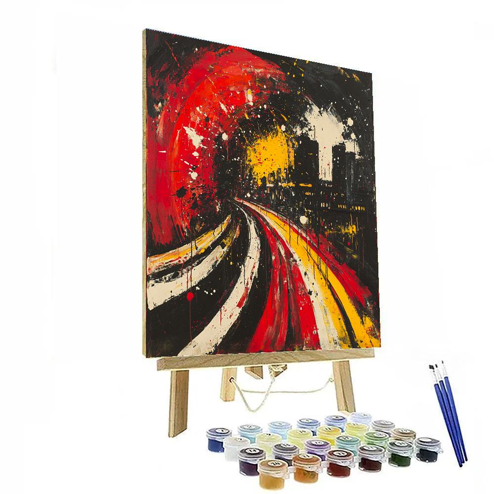 Jackson Pollock Inspired Urban Energy DIY paint by numbers