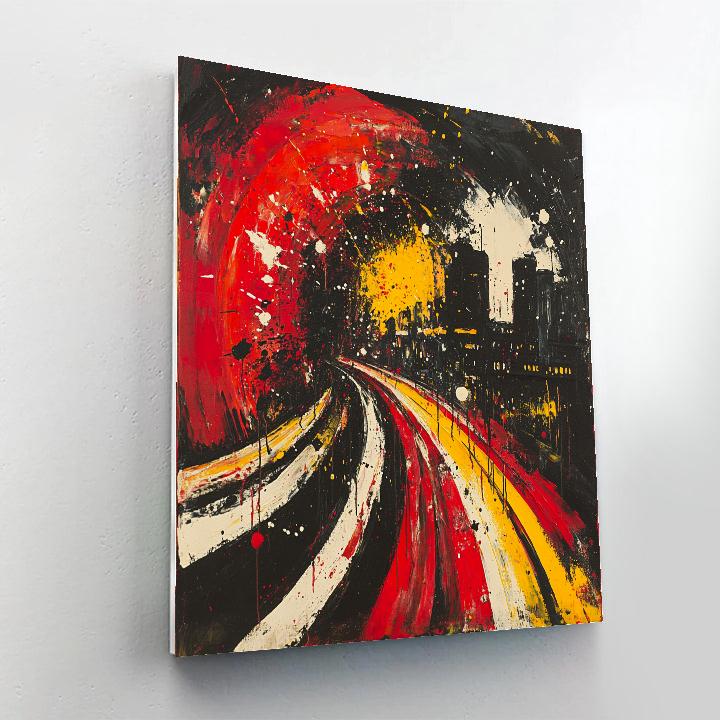 Jackson Pollock Inspired Urban Energy DIY paint by numbers