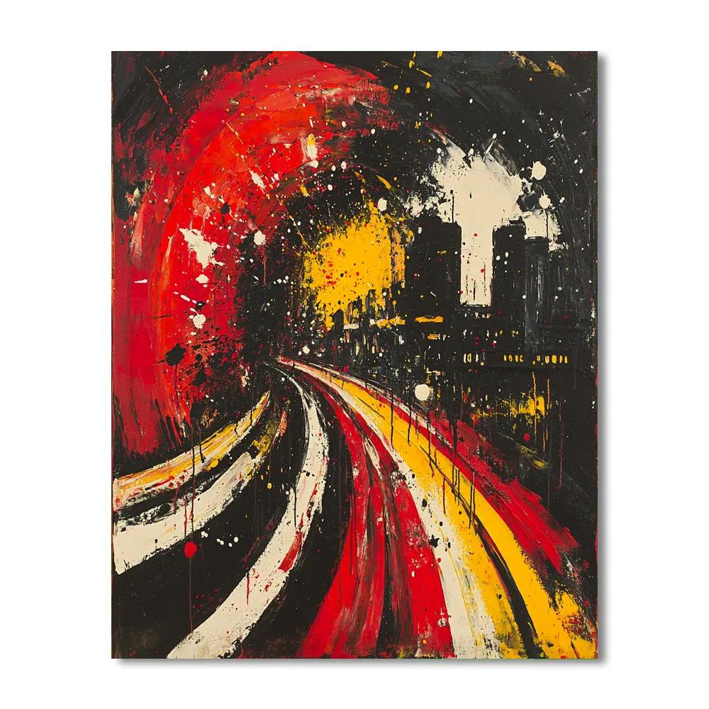 Jackson Pollock Inspired Urban Energy DIY paint by numbers