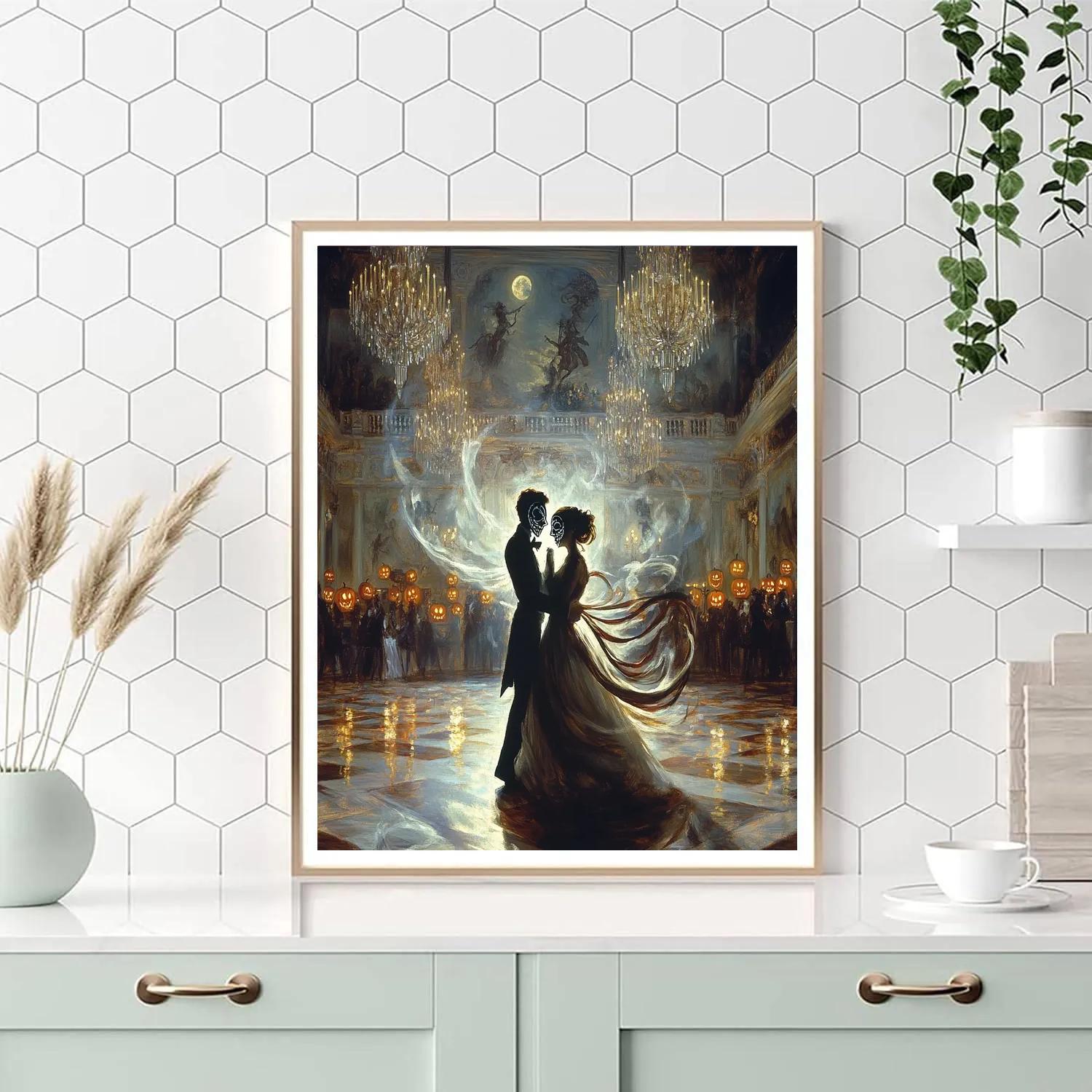 Masked Masquerade Haunted Ball Number painting