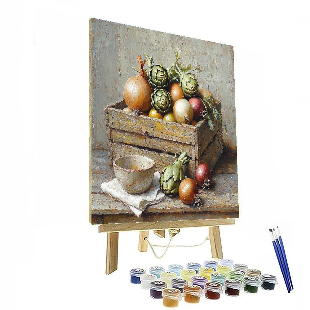 Diego Velázquez Inspired Market Vegetables Bodegon paint by number