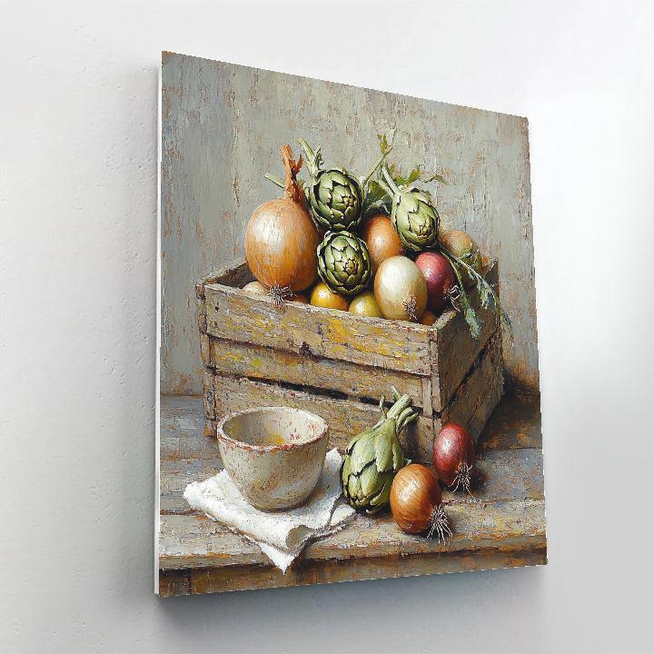 Diego Velázquez Inspired Market Vegetables Bodegon paint by number