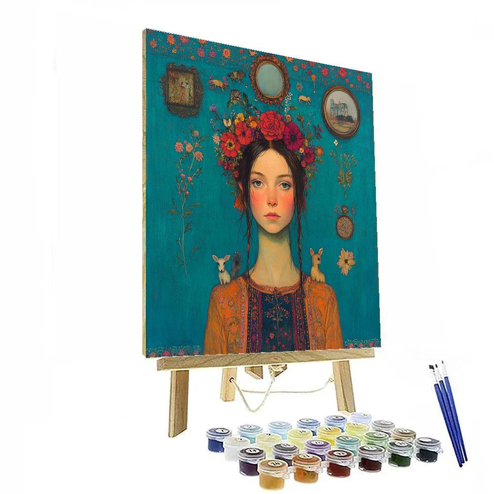 Frida Kahlo Inspired Self Reflection DIY paint by numbers