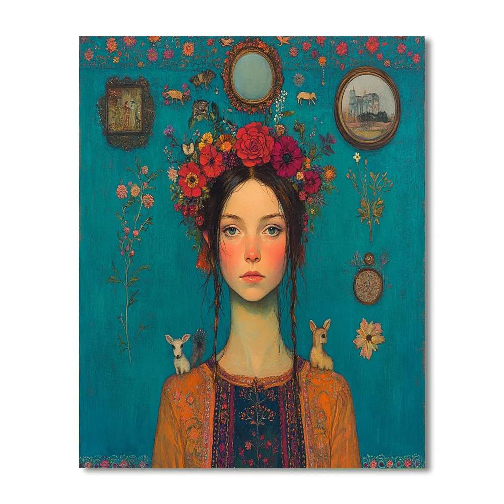 Frida Kahlo Inspired Self Reflection DIY paint by numbers