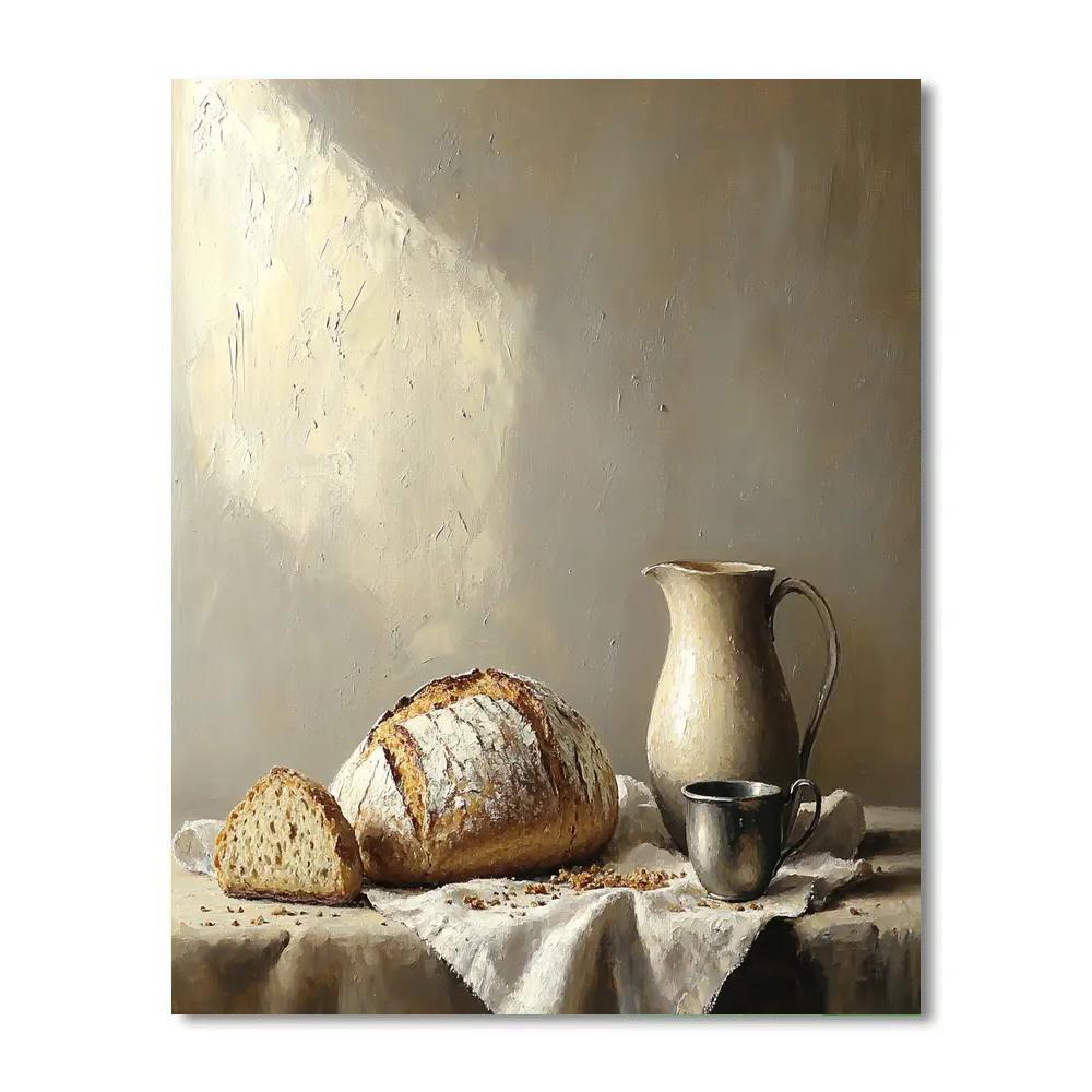 Diego Velázquez Inspired Bread Wine And Ceramic Harmony DIY paint by numbers