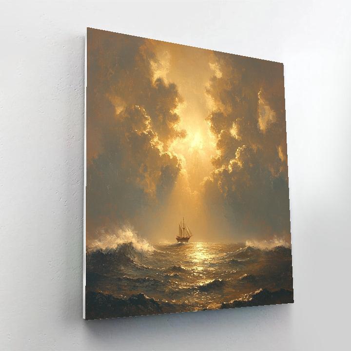 JMW Turner Inspired Storm At Sea DIY paint by numbers