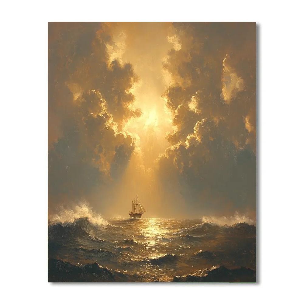 JMW Turner Inspired Storm At Sea DIY paint by numbers