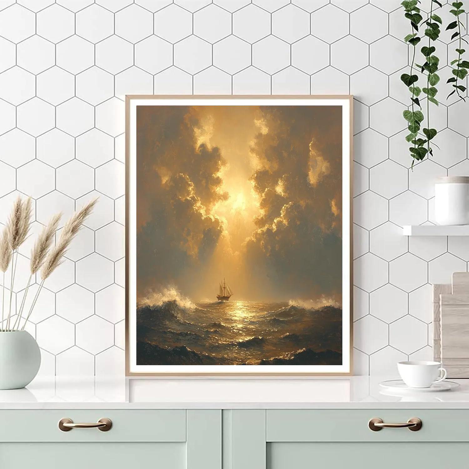JMW Turner Inspired Storm At Sea DIY paint by numbers