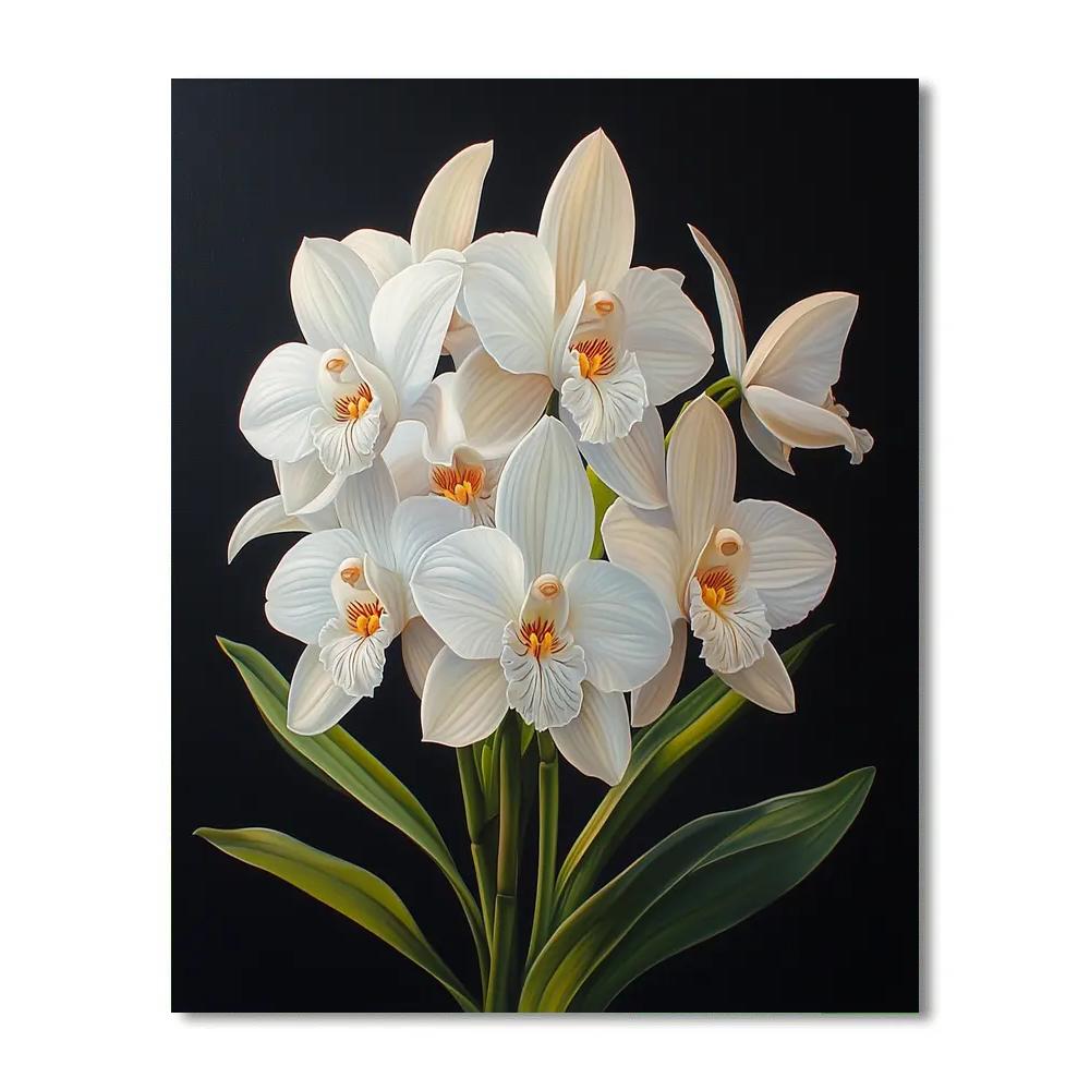 Caravaggio Inspired Moonlit Orchid Grove painting number kit