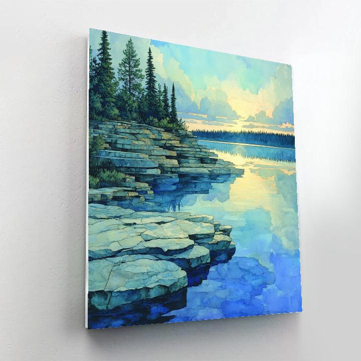 Franklin Carmichael Inspired Azure Lake At Dawn Paint by numbers kits