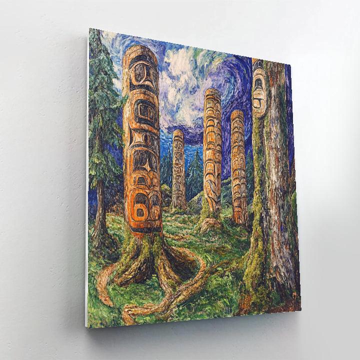 Emily Carr Inspired Totem Whispering Grove Painting by numbers kit