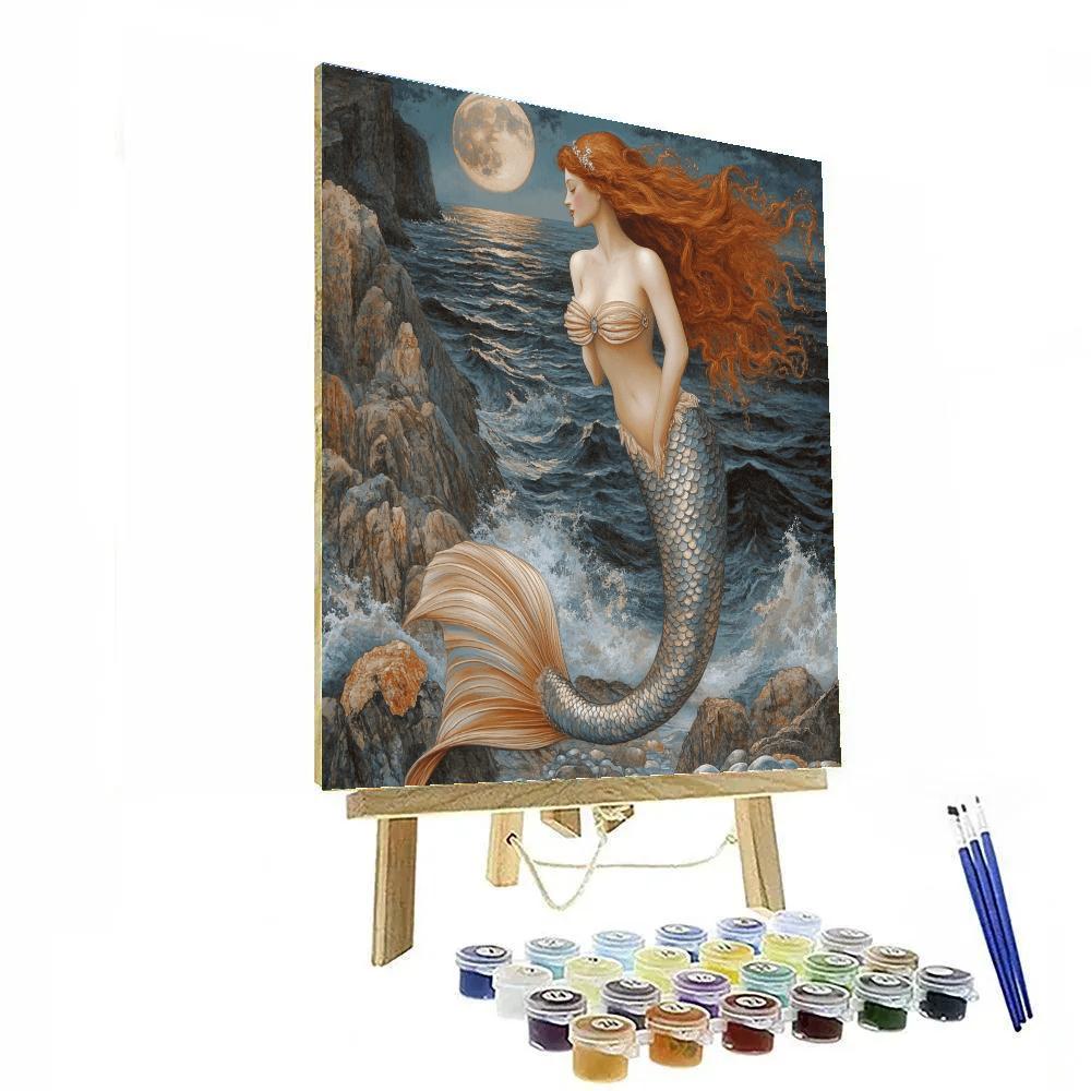 John William Waterhouse Inspired Mythic Mermaid Number painting