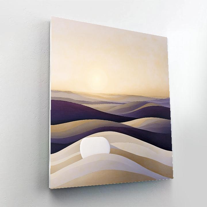 Georgia OKeeffe Inspired Radiant Desert Bone Against Sky DIY paint by numbers